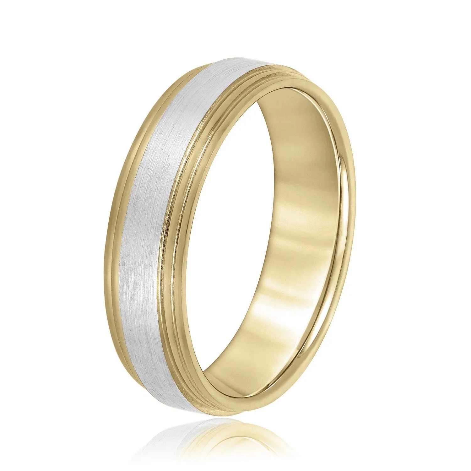 Men's Timeless Band with Step Edge