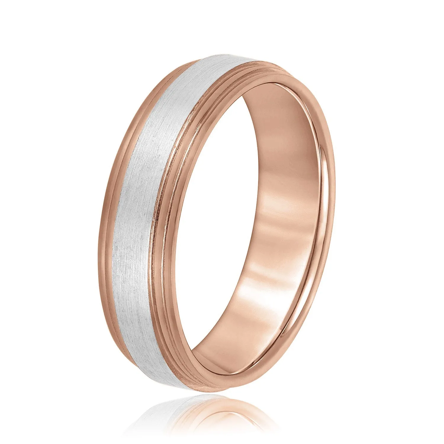 Men's Timeless Band with Step Edge