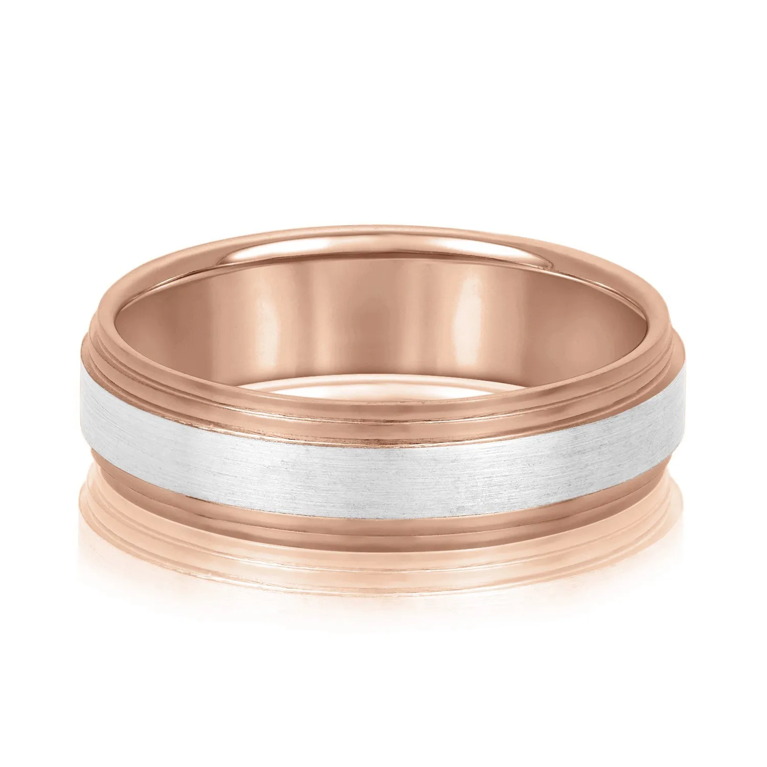 Men's Timeless Band with Step Edge