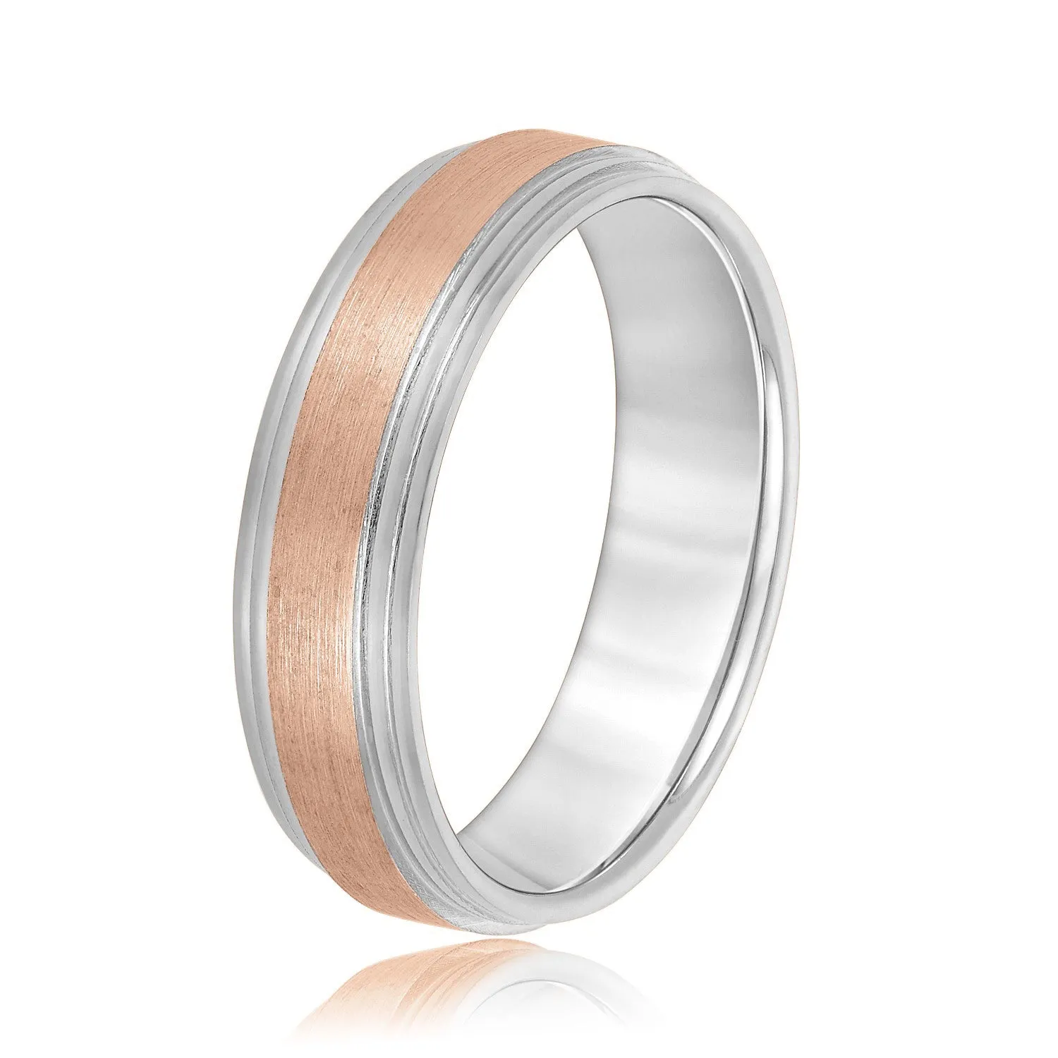 Men's Timeless Band with Step Edge