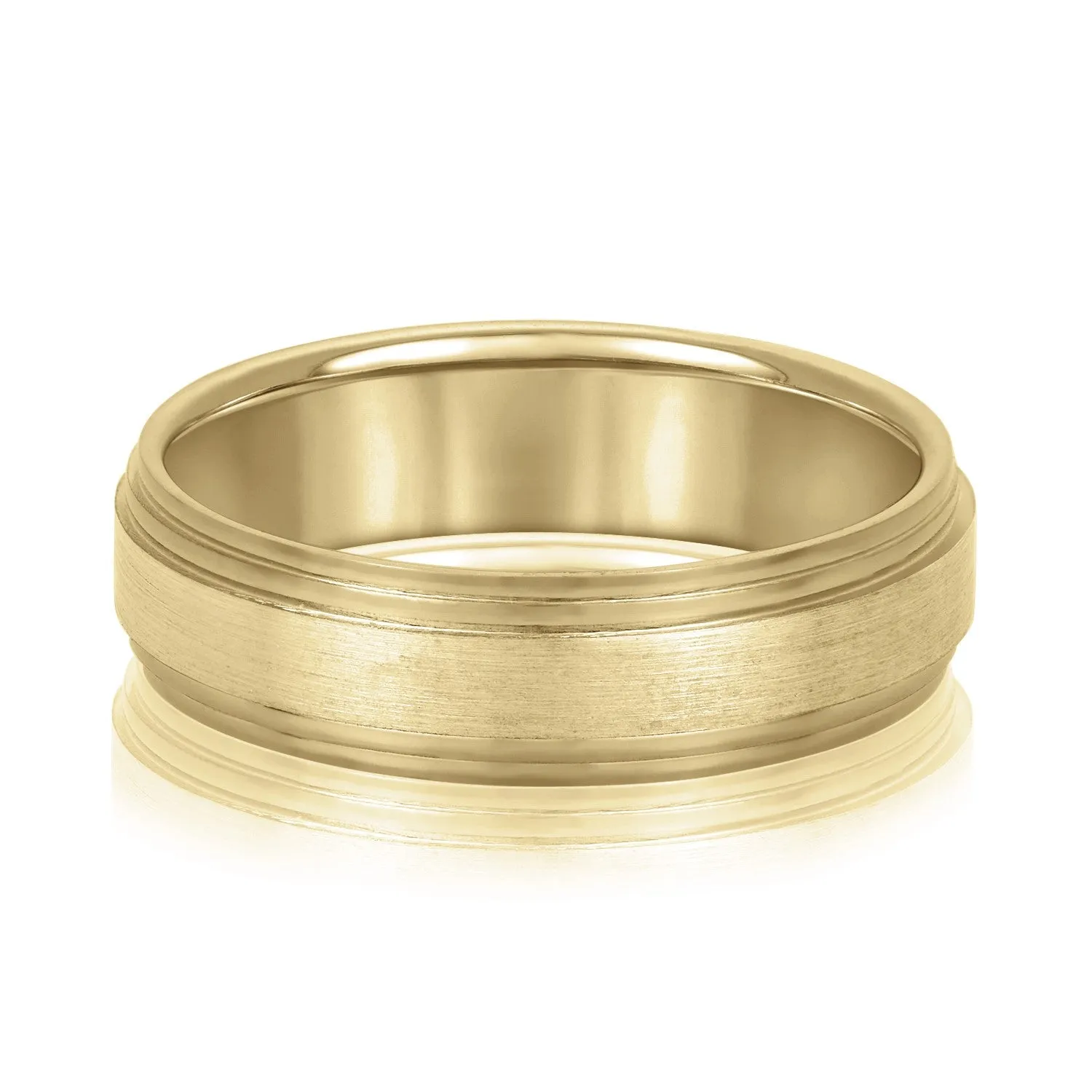 Men's Timeless Band with Step Edge