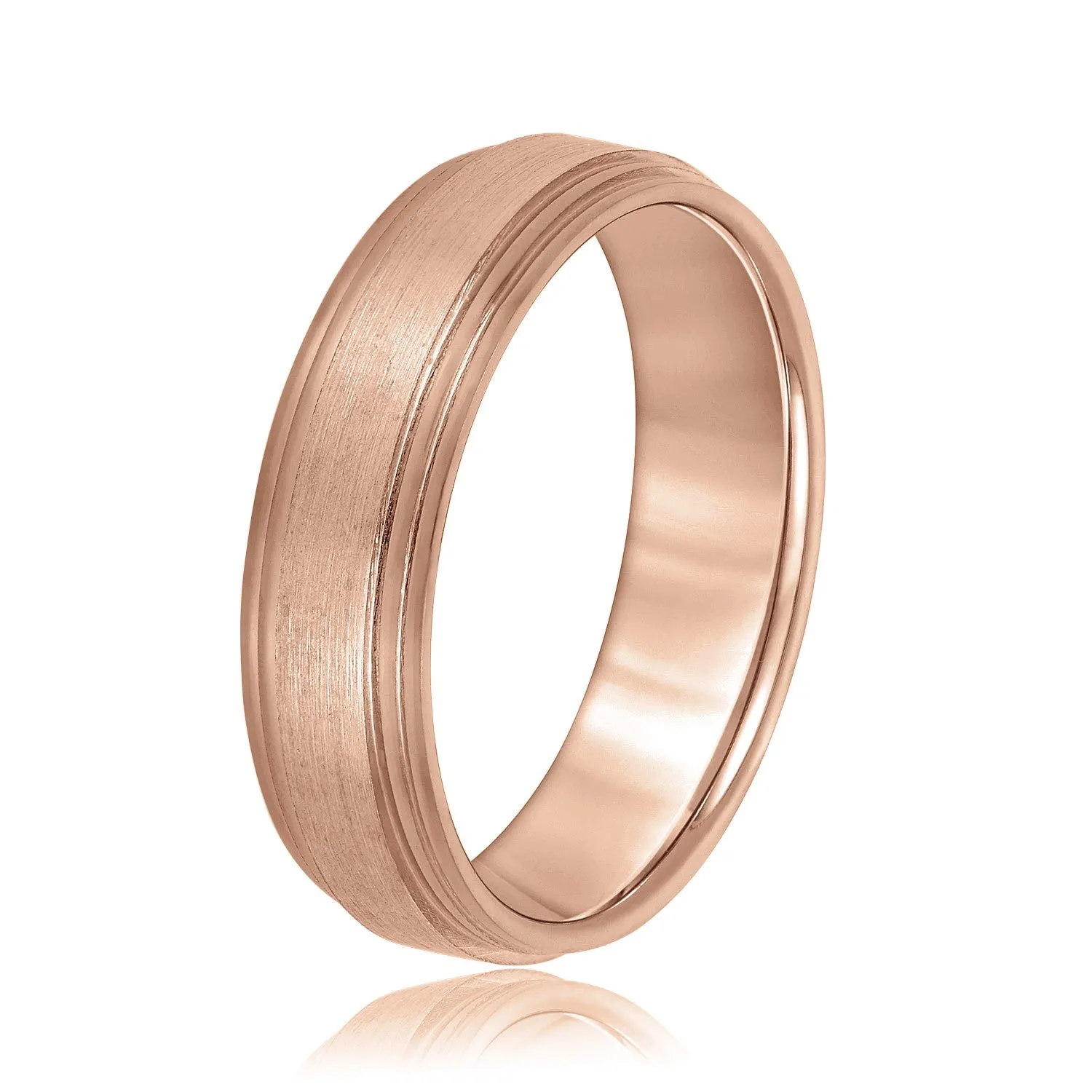 Men's Timeless Band with Step Edge