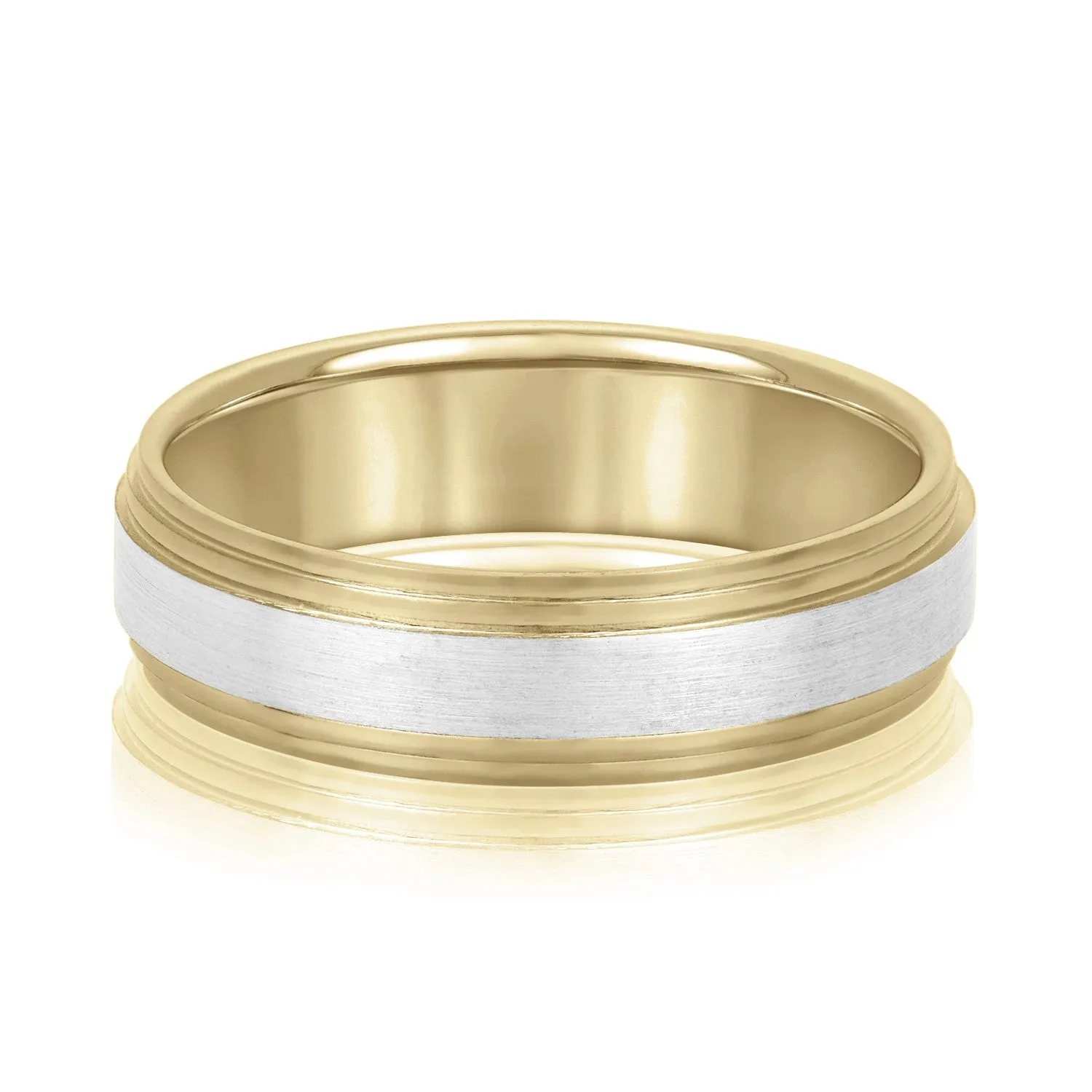 Men's Timeless Band with Step Edge