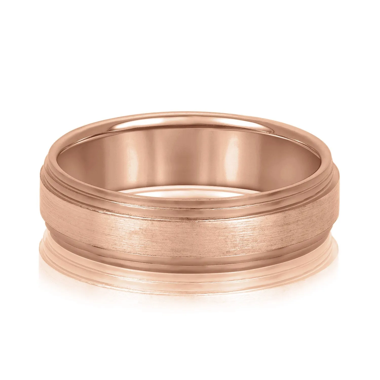 Men's Timeless Band with Step Edge