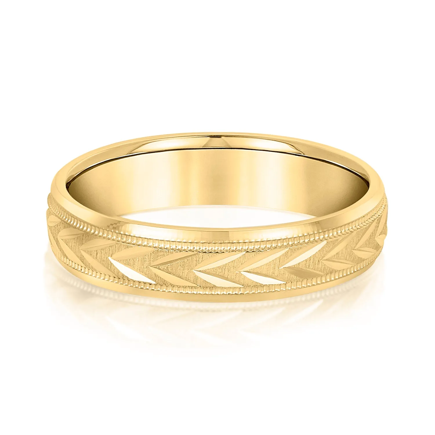 Men's Wheat Crown Comfort Fit Wedding Band