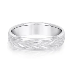 Men's Wheat Crown Comfort Fit Wedding Band