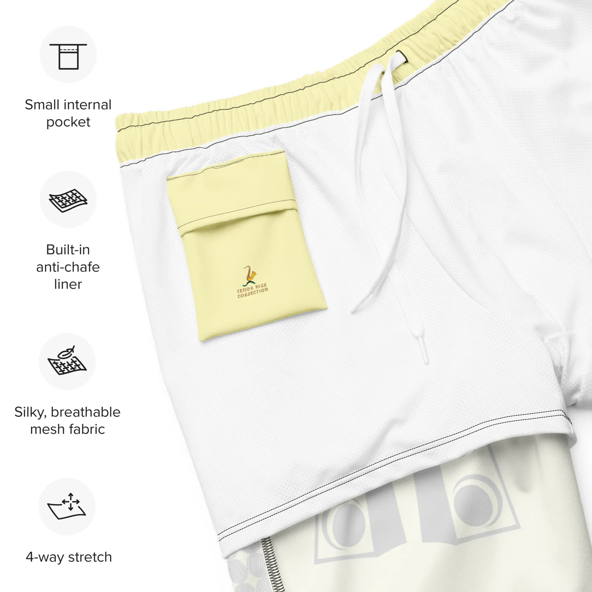 Men's Yellow Swim Trunks