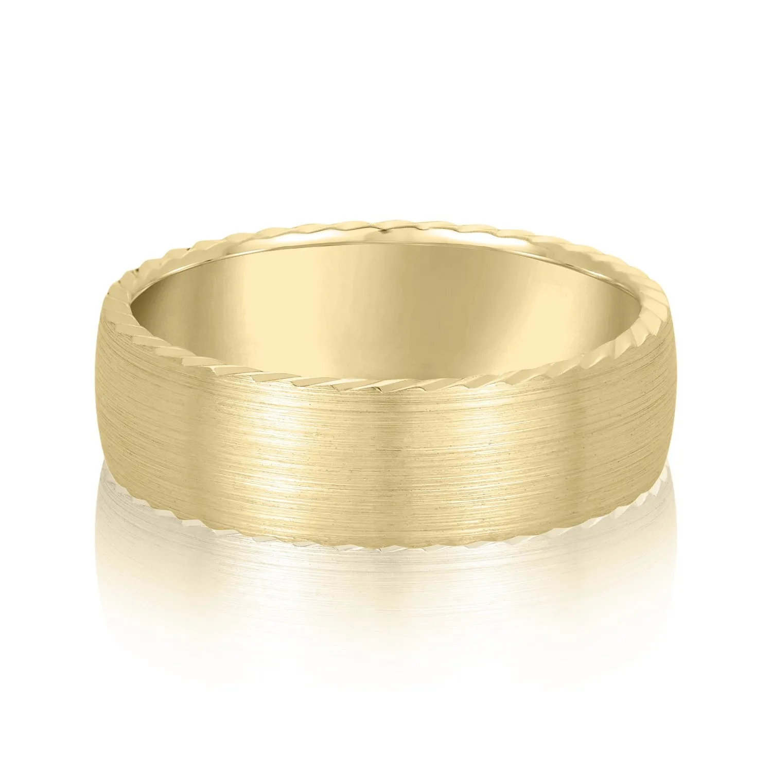 Men's Zig Zag Side Wedding Band