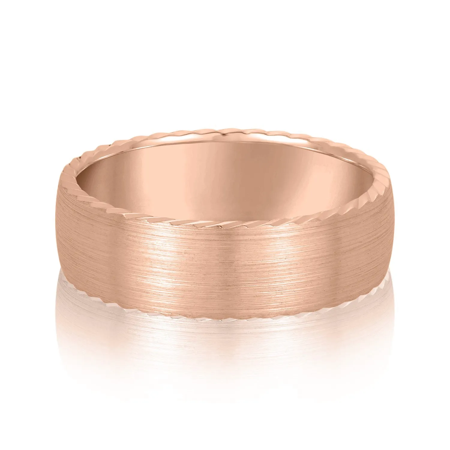 Men's Zig Zag Side Wedding Band