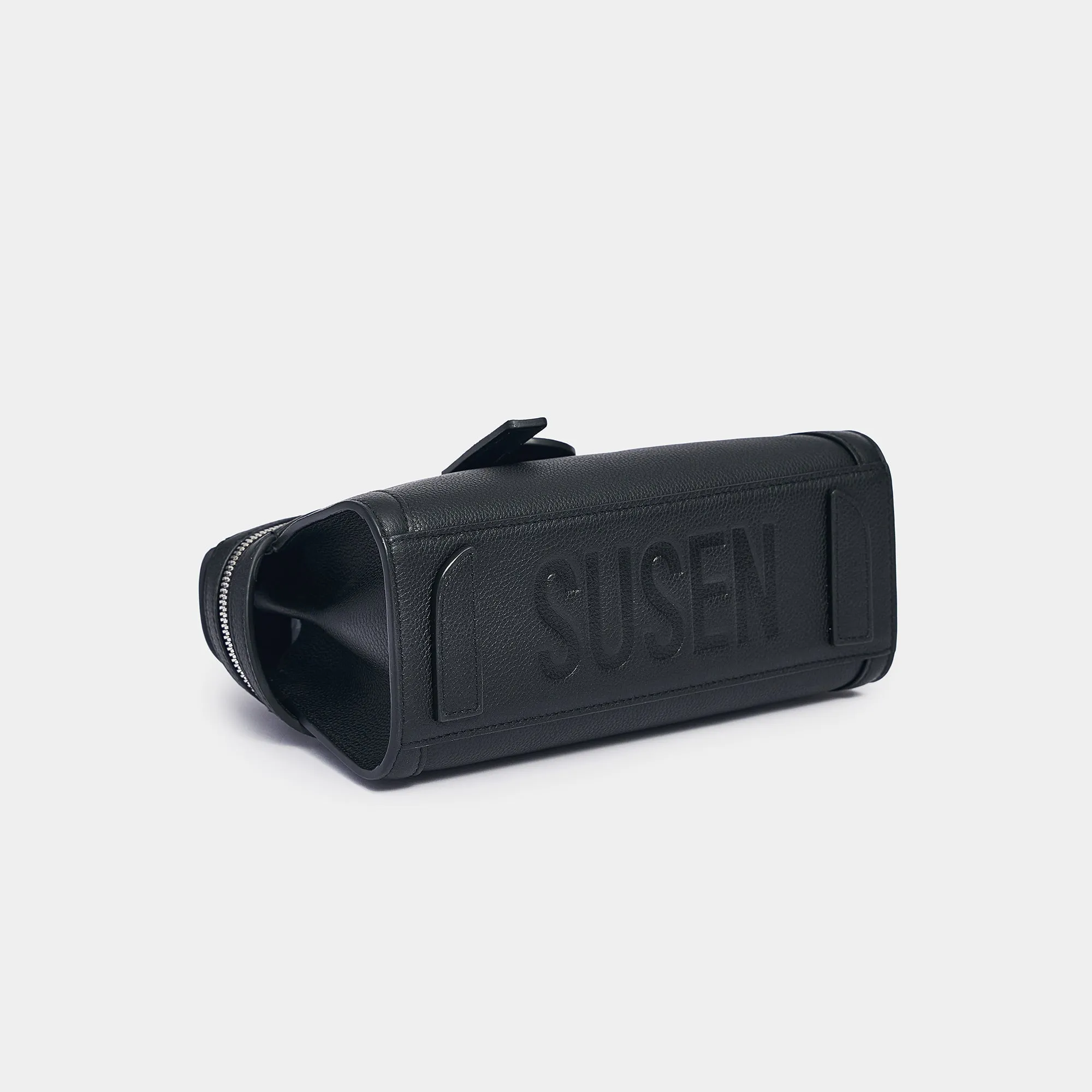 Mini Litchi Grain Skin Garden Bag - Black