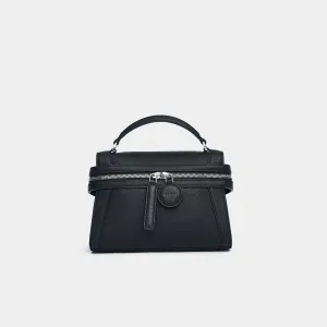 Mini Litchi Grain Skin Garden Bag - Black