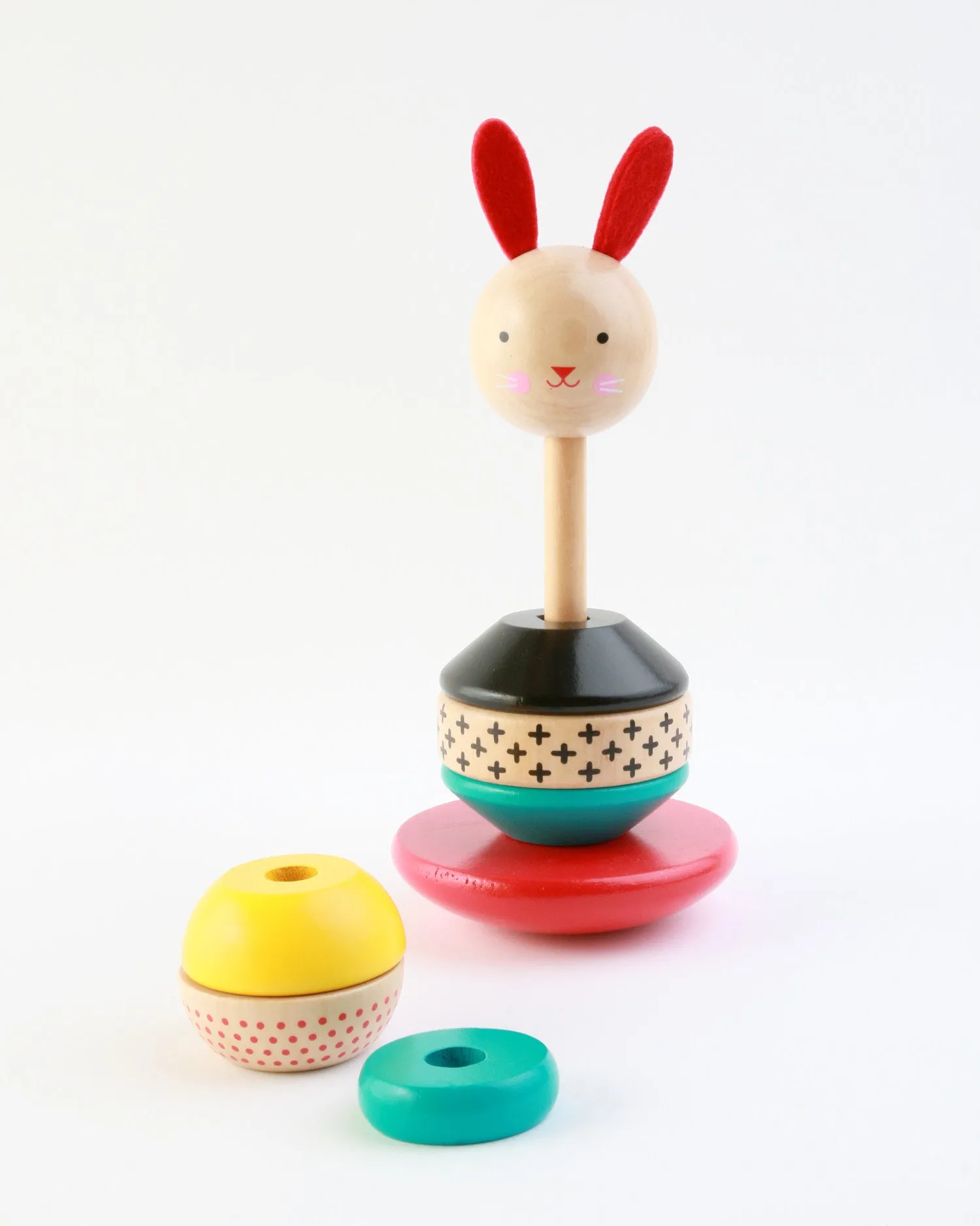Modern Bunny Wood Stacking Toy