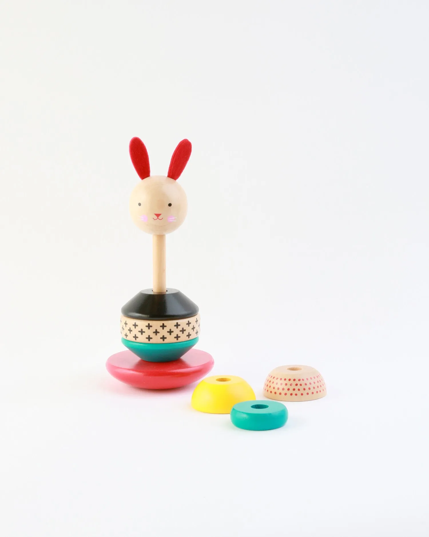 Modern Bunny Wood Stacking Toy