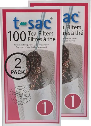 Modern Tea Filter Bags, Disposable Tea Infuser, Size 1, Set of 200 Filters - 2 Boxes - Heat Sealable, Natural, Easy to Use Anywhere, No Cleanup – Perfect for Teas, Coffee & Herbs - from
