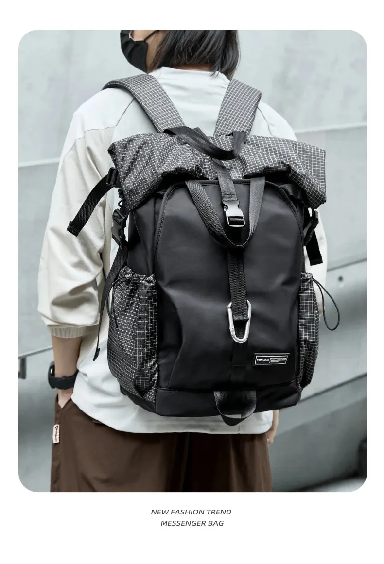 Motorcycle Secure checkout Roll Capacity Expandable Bags Riding Large Backpack Hike Sports Outdoor Backpack Waterproof Sale event Men's Travel Top