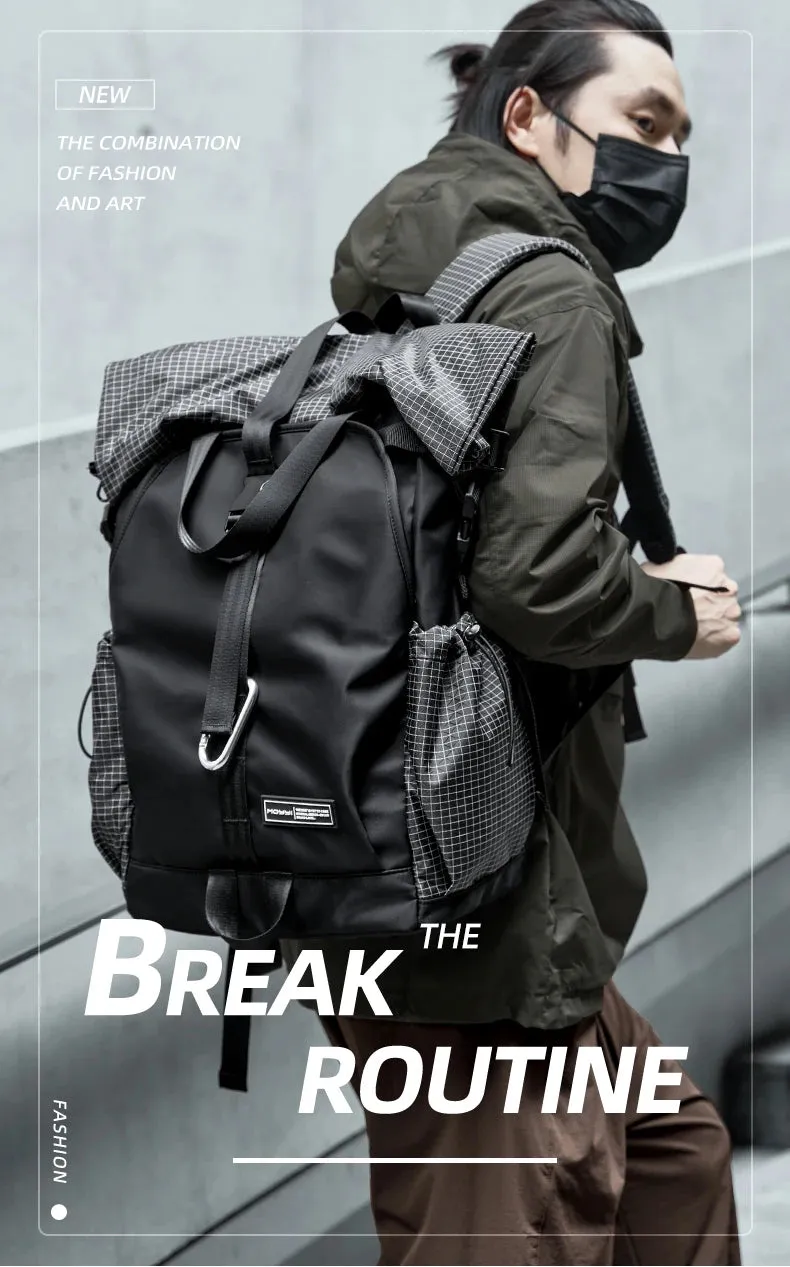 Motorcycle Secure checkout Roll Capacity Expandable Bags Riding Large Backpack Hike Sports Outdoor Backpack Waterproof Sale event Men's Travel Top