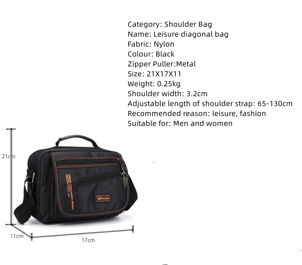 Multifunctional Waterproof Shoulder Bag Casual Travel Messenger Bag Handbag Men's And Women's Handbags