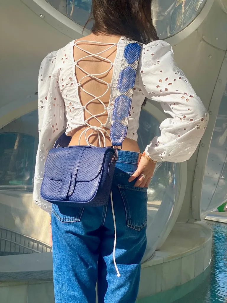 Navy Blue Box Bag