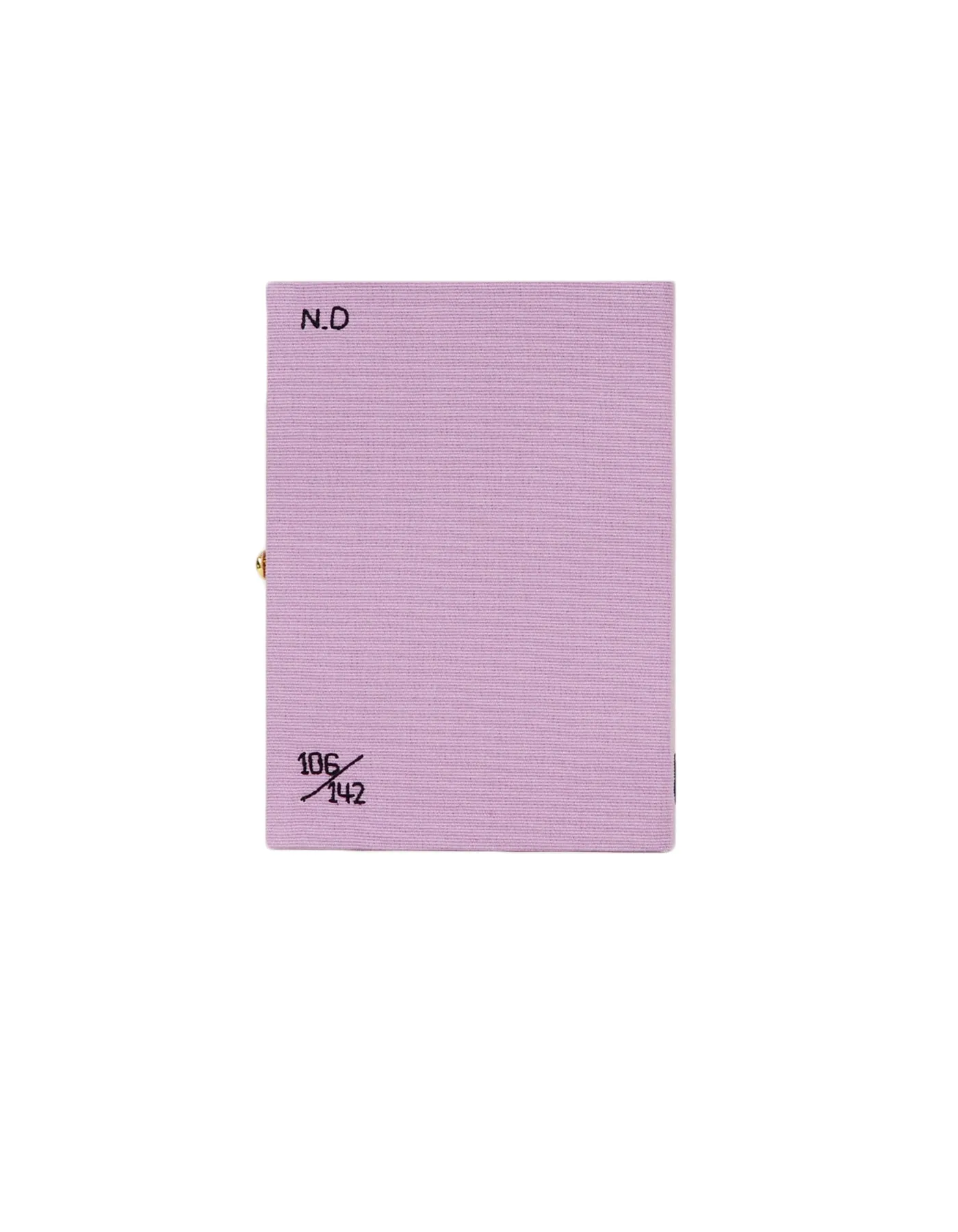 Olympia Le Tan Purple Grosgrain Clutch Bag w/ Female Silhouette