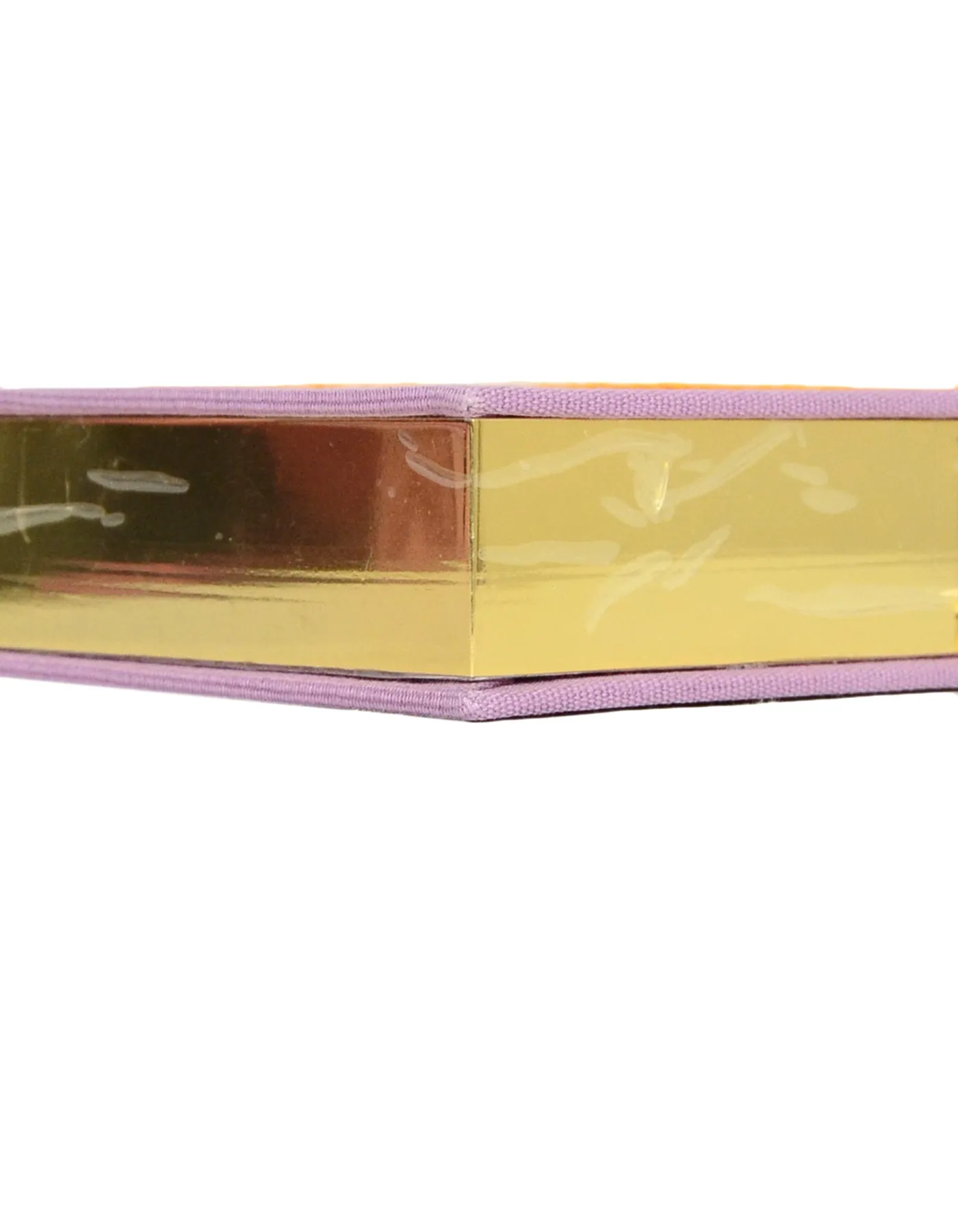 Olympia Le Tan Purple Grosgrain Clutch Bag w/ Female Silhouette
