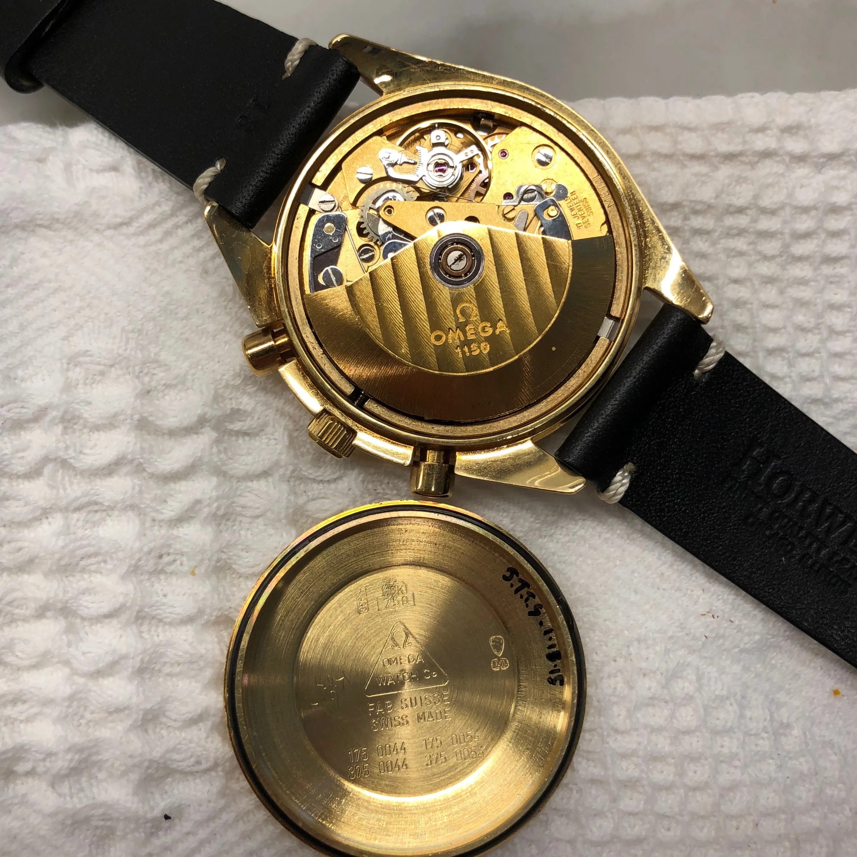 Omega Speedmaster 175.0044 18K Yellow Gold Day Date Chronograph Wristwatch