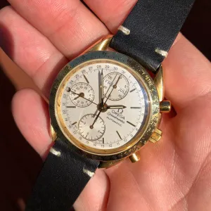 Omega Speedmaster 175.0044 18K Yellow Gold Day Date Chronograph Wristwatch