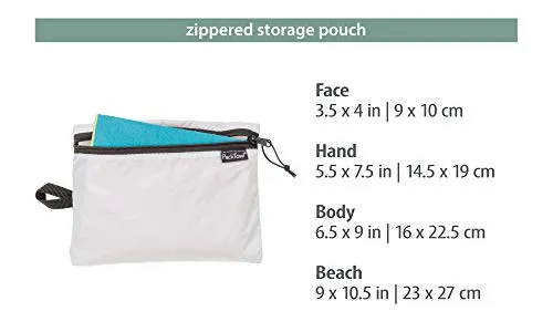 Packtowl Personal Towel, Charcoal, Small