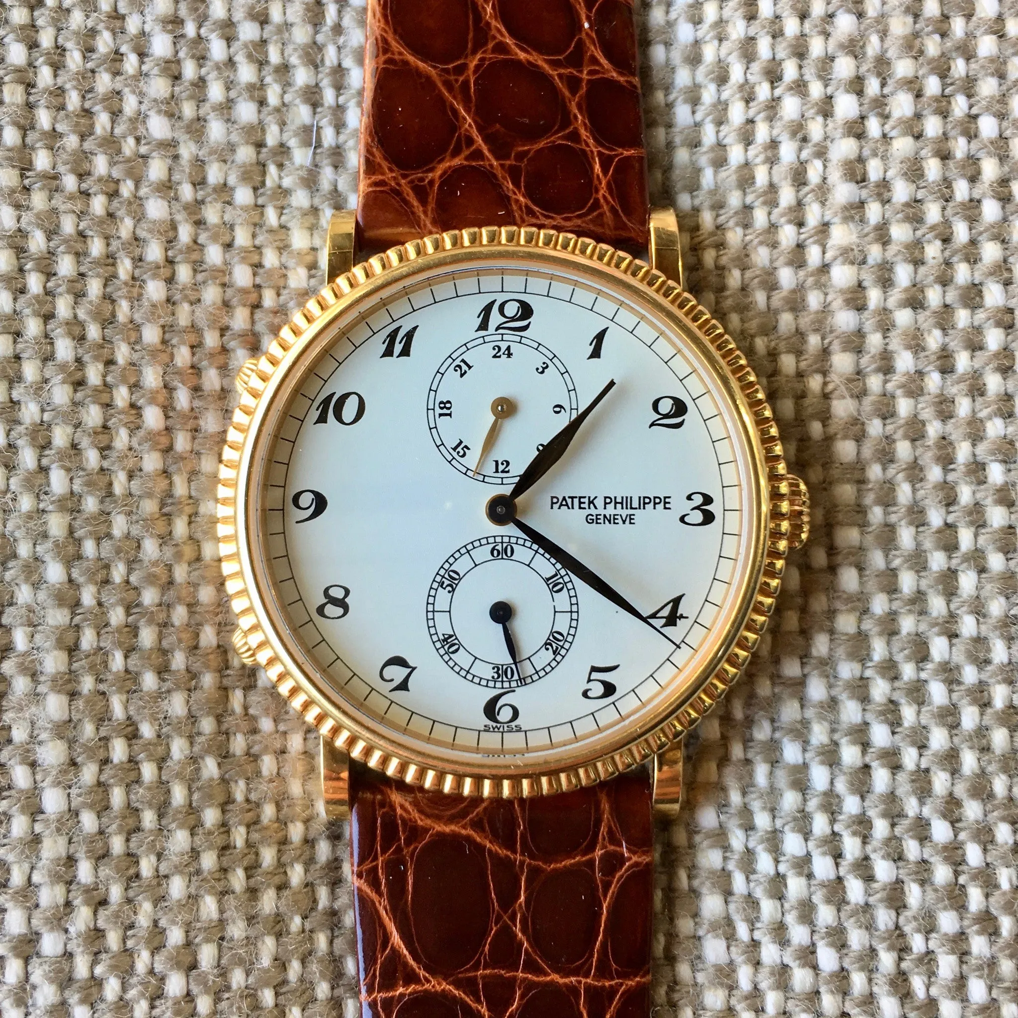 Patek Philippe Calatrava Travel Time 5034J Manual Yellow Gold Mens Watch
