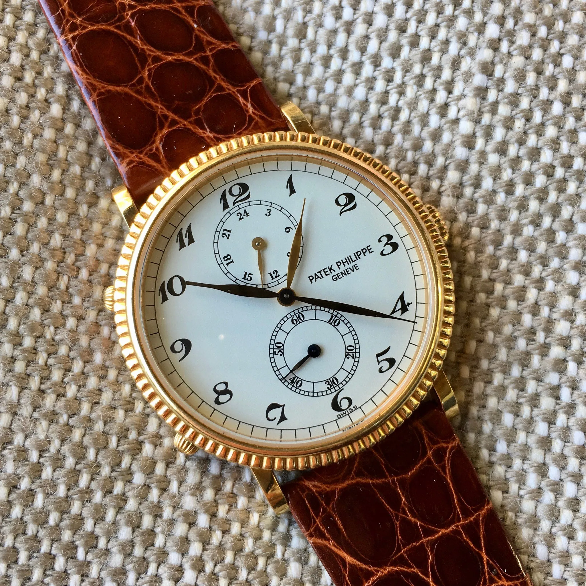 Patek Philippe Calatrava Travel Time 5034J Manual Yellow Gold Mens Watch