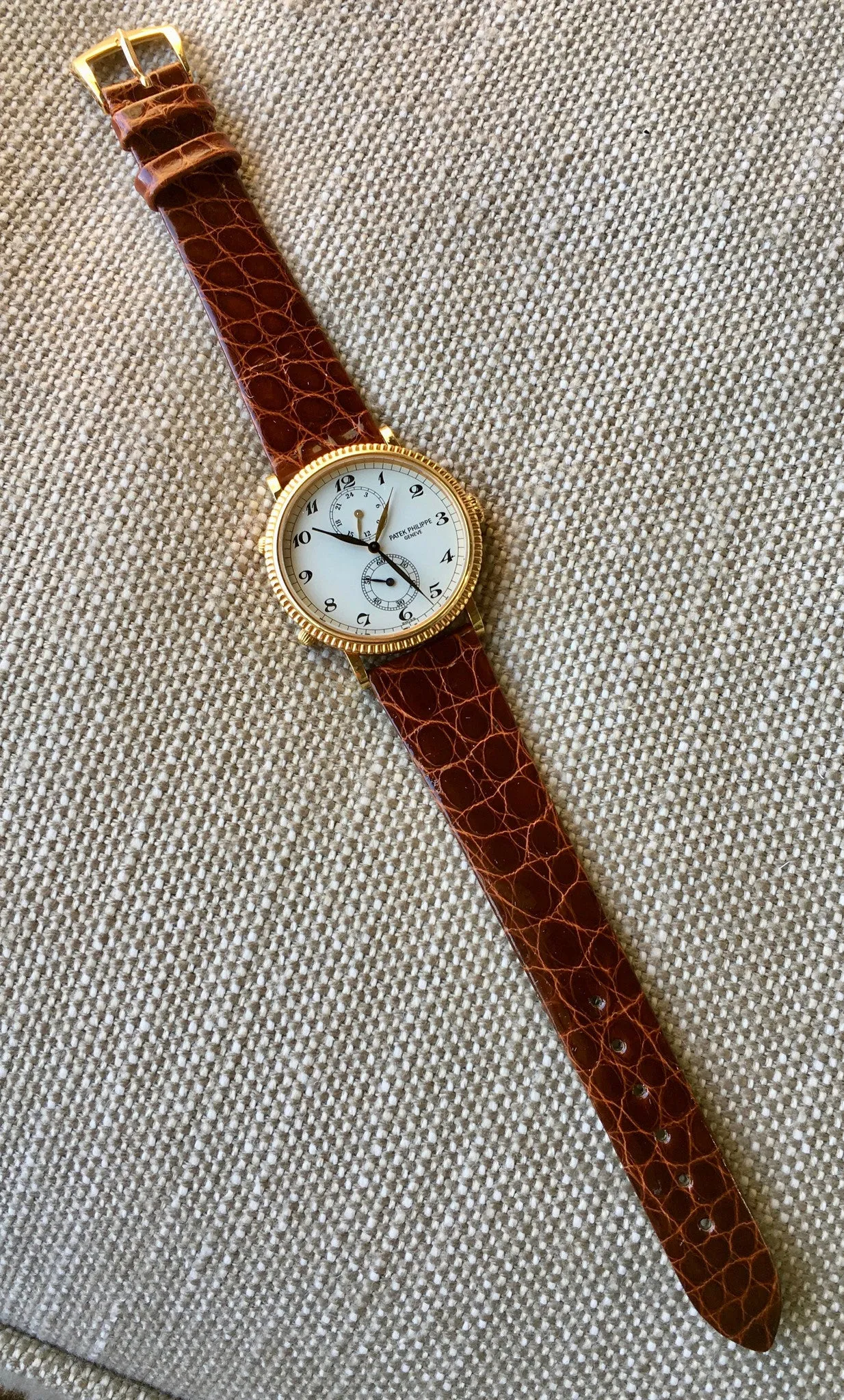 Patek Philippe Calatrava Travel Time 5034J Manual Yellow Gold Mens Watch