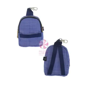 Personalized Chambray Blue Navy Teeny Tiny Mini-Backpack