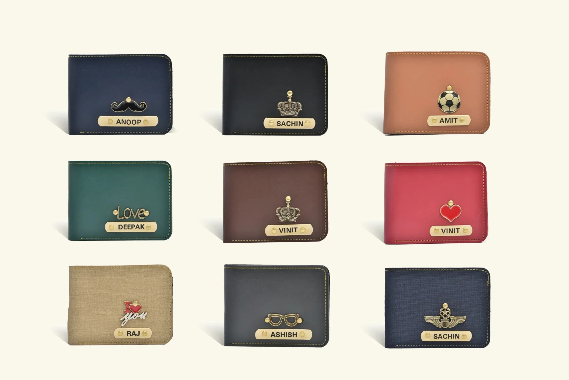 Personalized Couple's Combo : Chained Sling Bag( Product 1 ) & Men's Wallet (Product 2)- Royal Blue