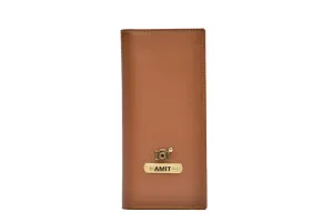 Personalized Travel Organizer Vegan Leather - Tan