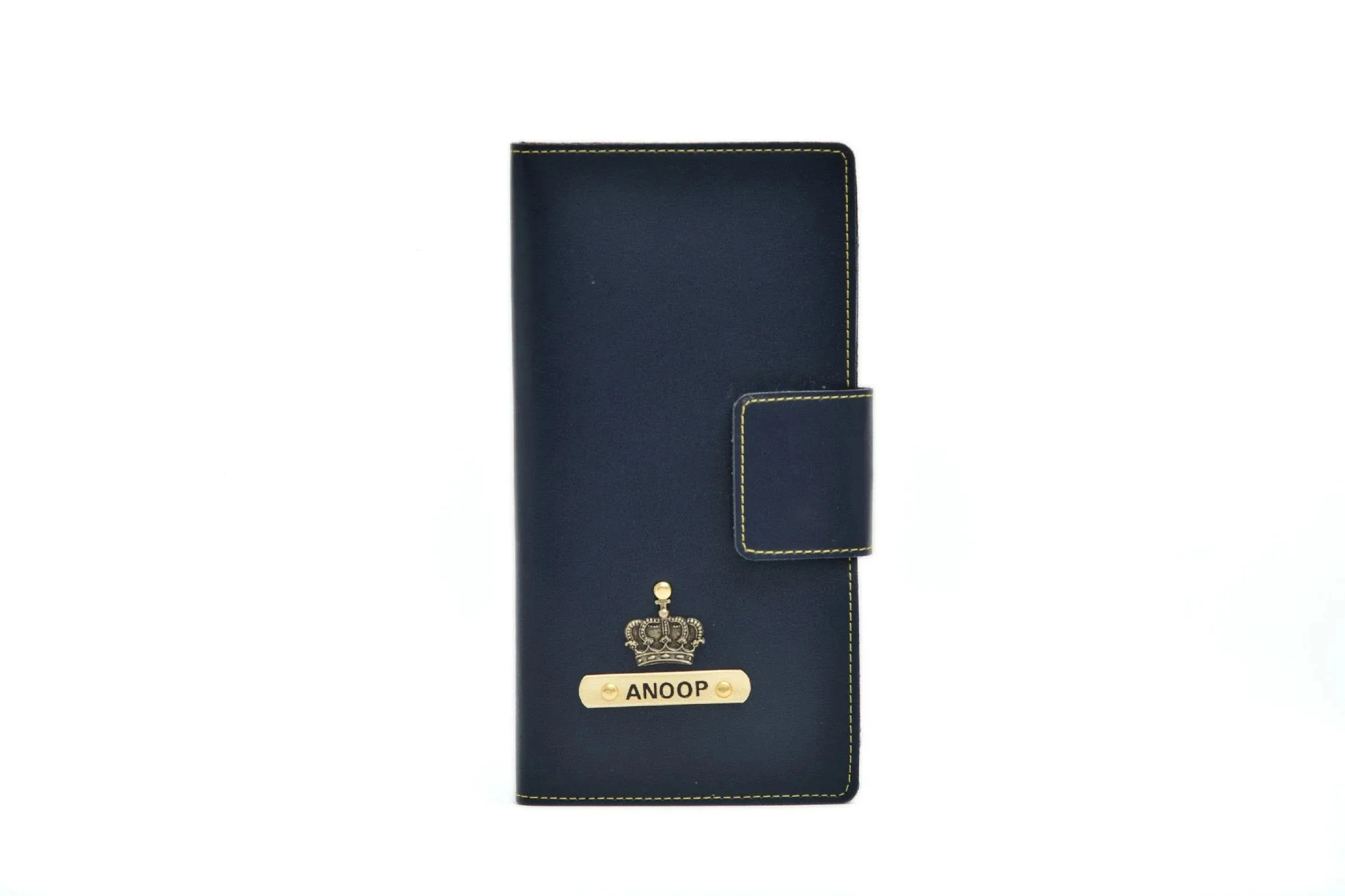 Personalized Travel Wallet (Buttoned) - Royal Blue