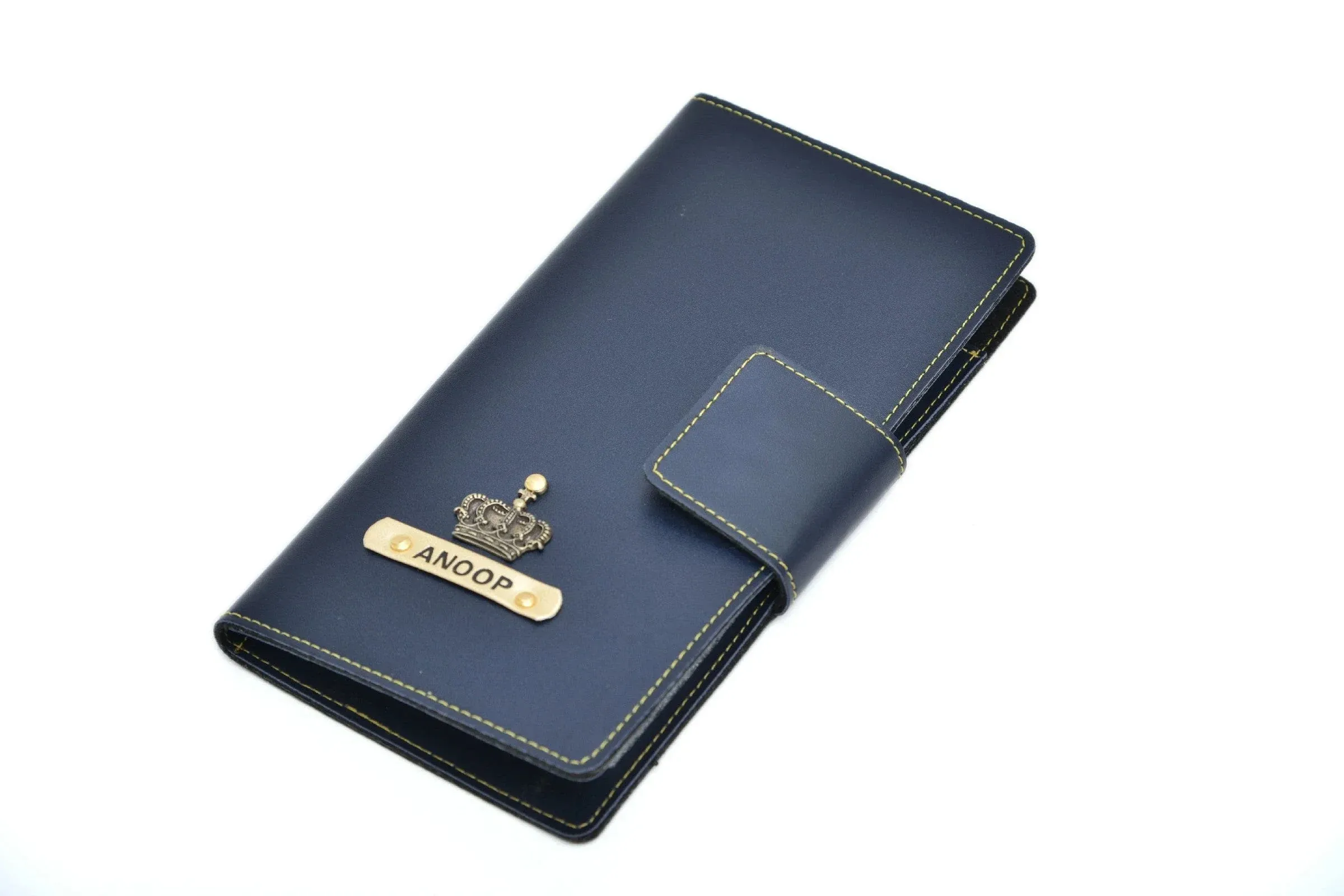 Personalized Travel Wallet (Buttoned) - Royal Blue