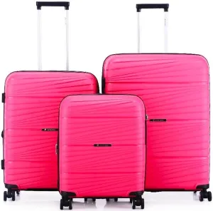 Pierre Cardin Montpellier Luggage Spinner 3 Piece Set Pink
