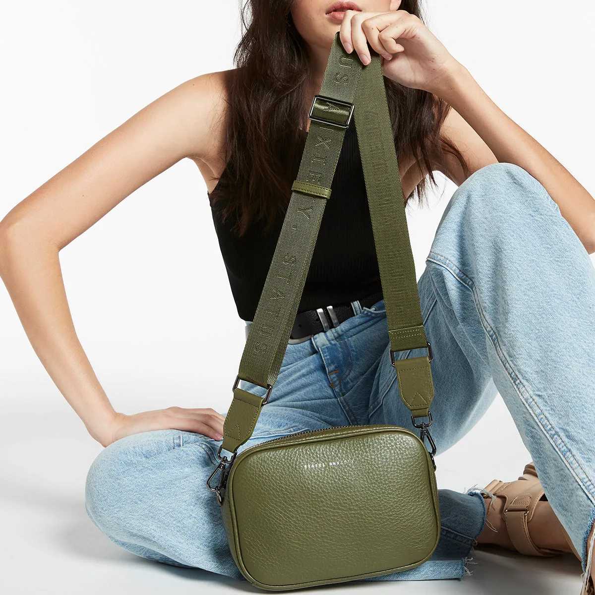 Plunder Bag With Webbed Strap - Khaki