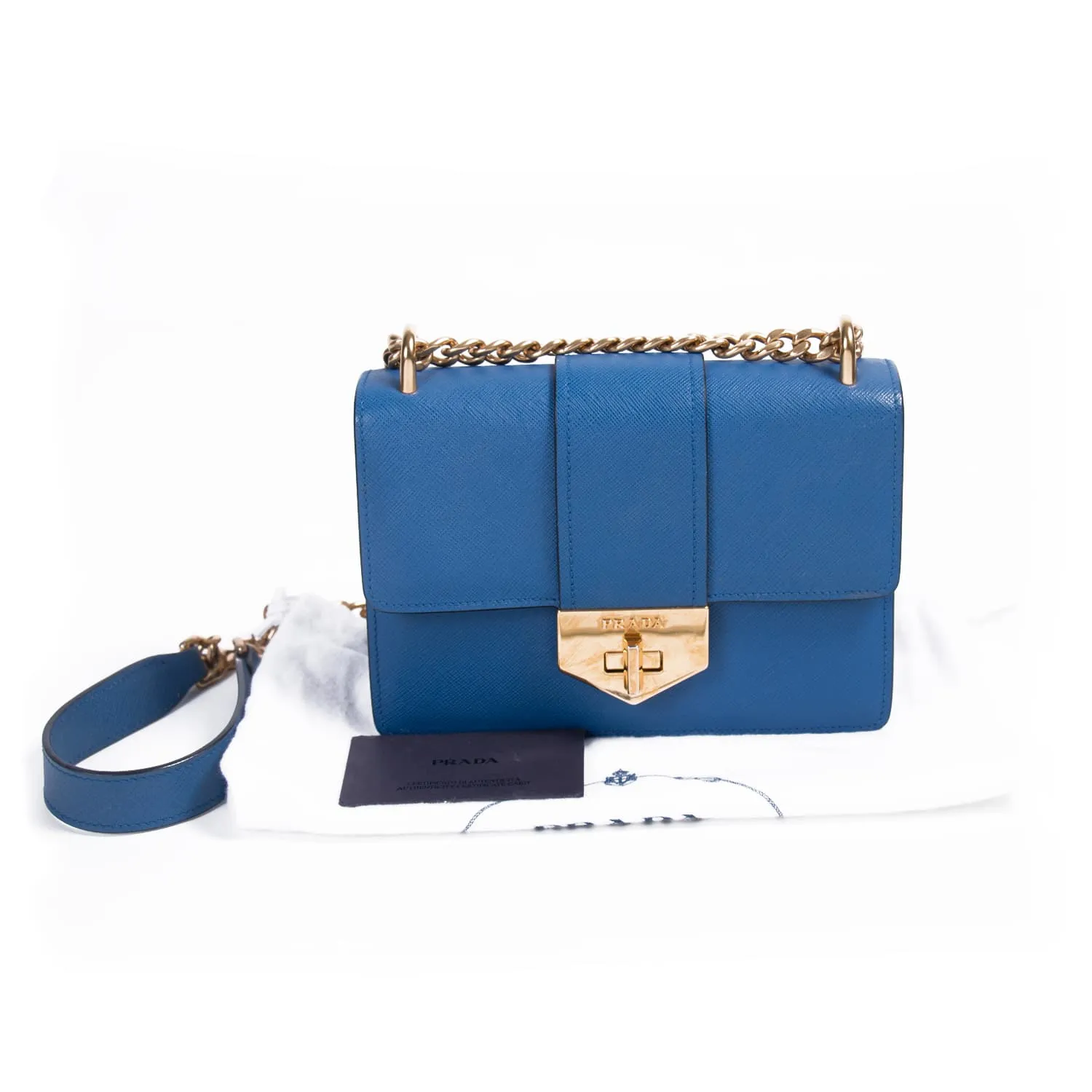Prada Pattina Saffiano Lux Shoulder Bag