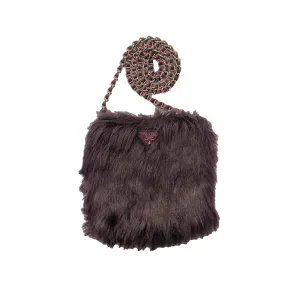 Prada Purple Fuzzy Chain Bag