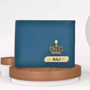 Premium Personalized Men's Wallet - Royal Blue