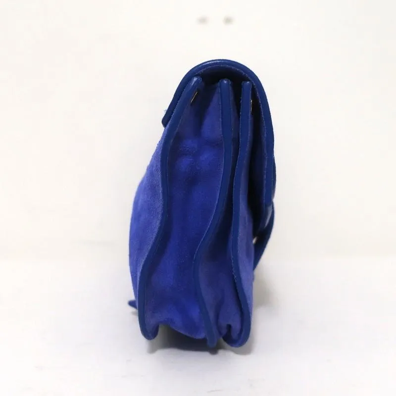 Proenza Schouler PS1 Pochette Clutch Purple-Blue Suede Small Bag