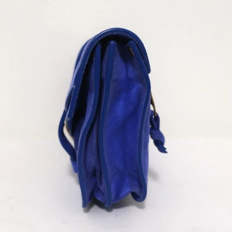 Proenza Schouler PS1 Pochette Clutch Purple-Blue Suede Small Bag