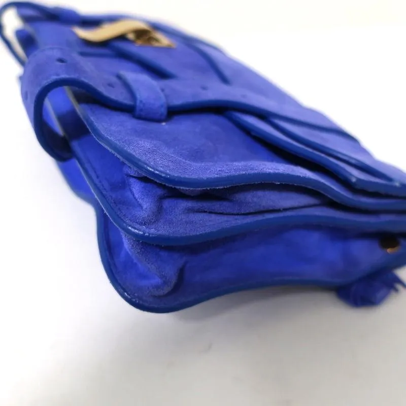 Proenza Schouler PS1 Pochette Clutch Purple-Blue Suede Small Bag