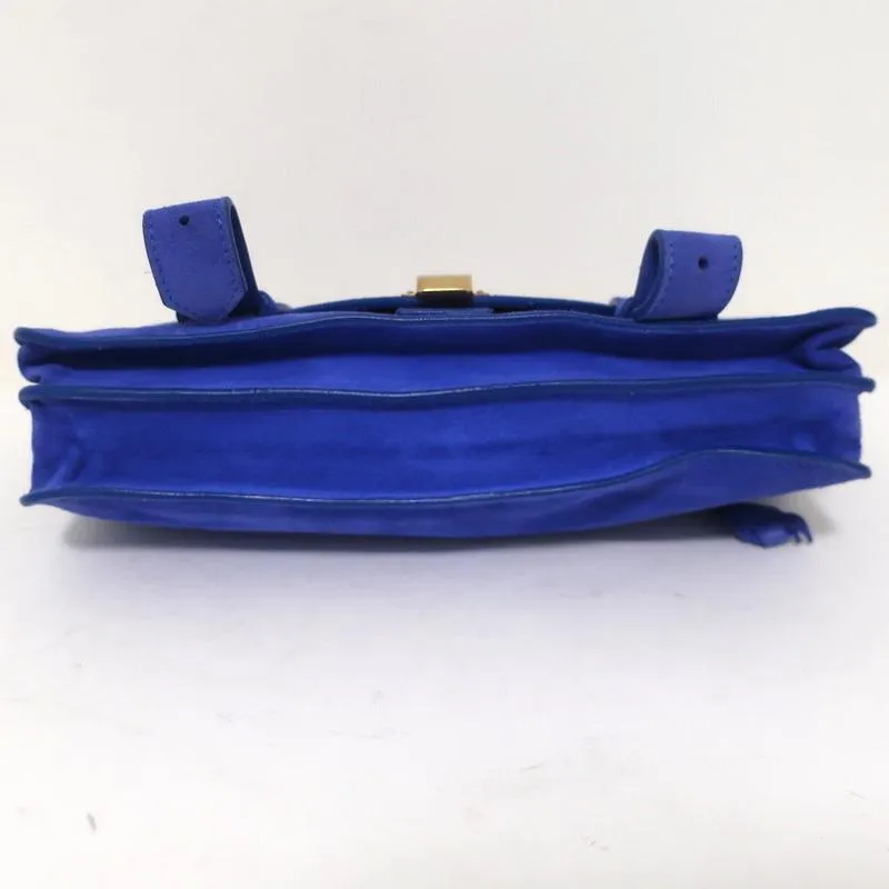 Proenza Schouler PS1 Pochette Clutch Purple-Blue Suede Small Bag