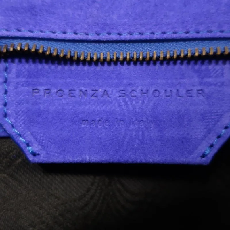 Proenza Schouler PS1 Pochette Clutch Purple-Blue Suede Small Bag