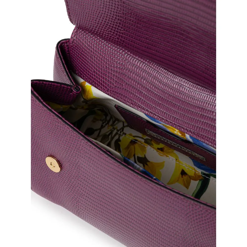 Purple Leather Handbag