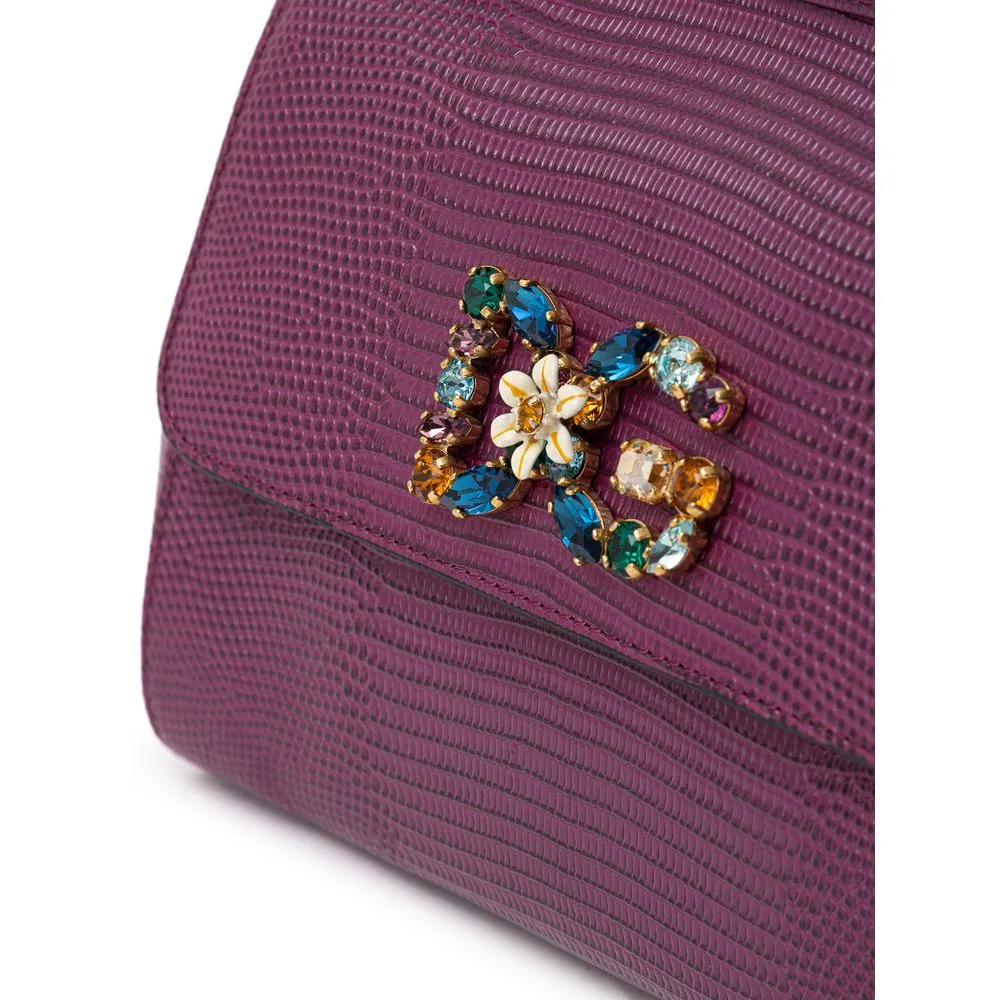 Purple Leather Handbag