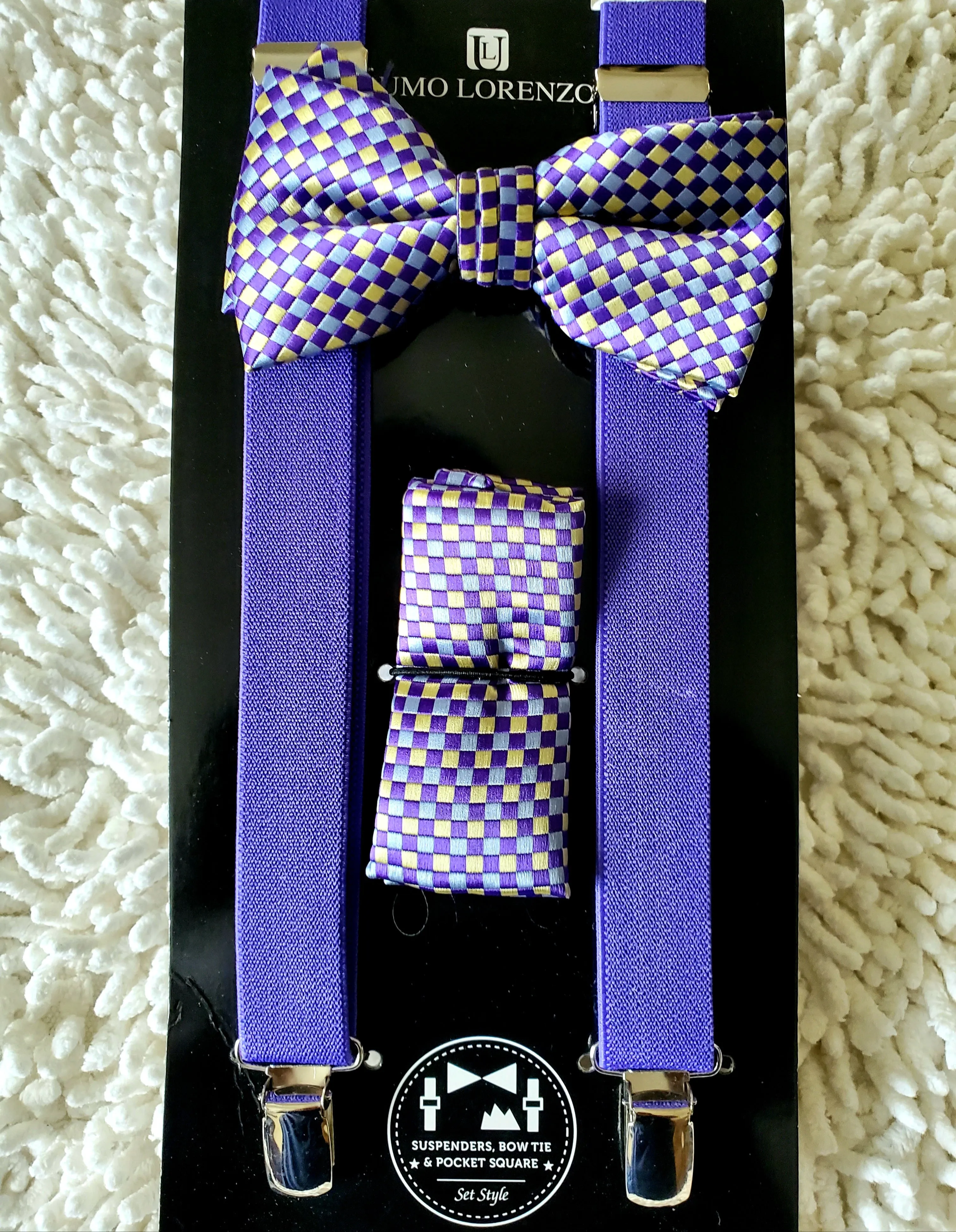 Purple Men's Suspender Set