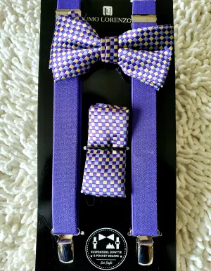 Purple Men's Suspender Set