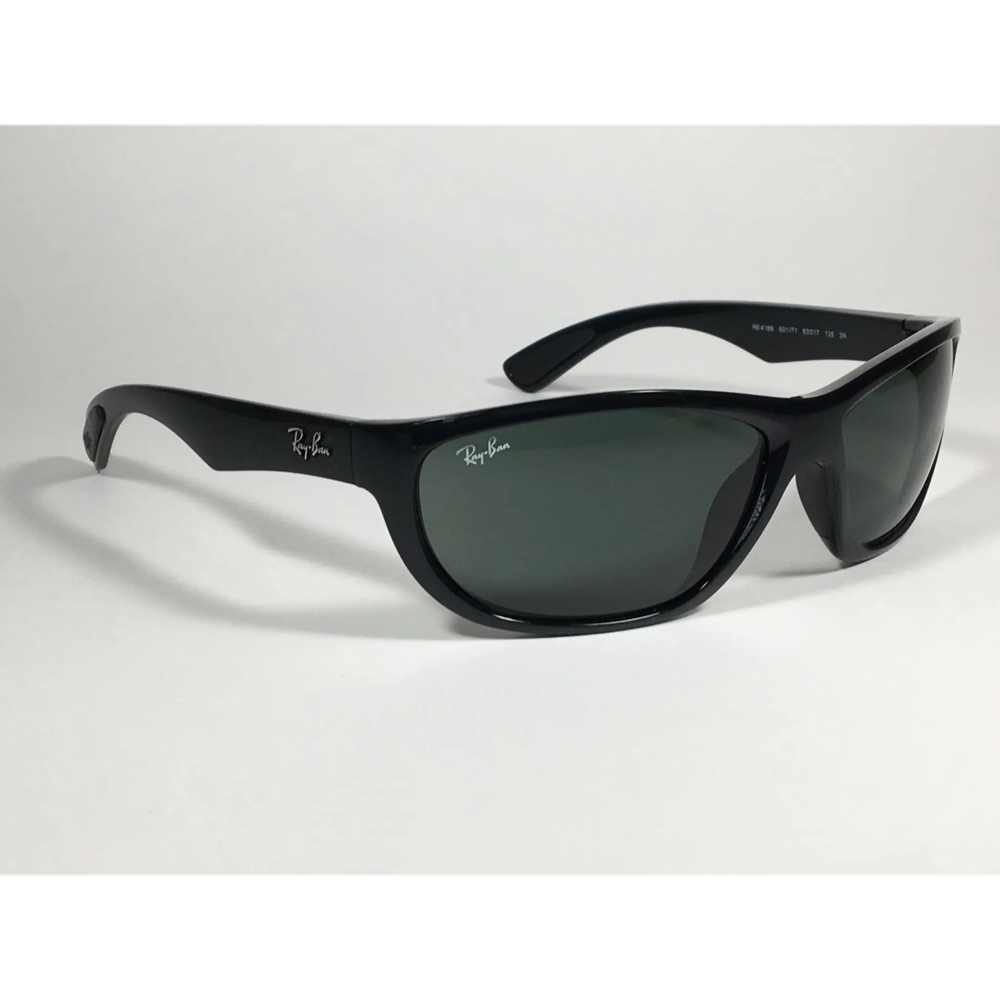 Ray-Ban Active Sport Sunglasses Black Gloss Frame Green Lens RB4188 601/71